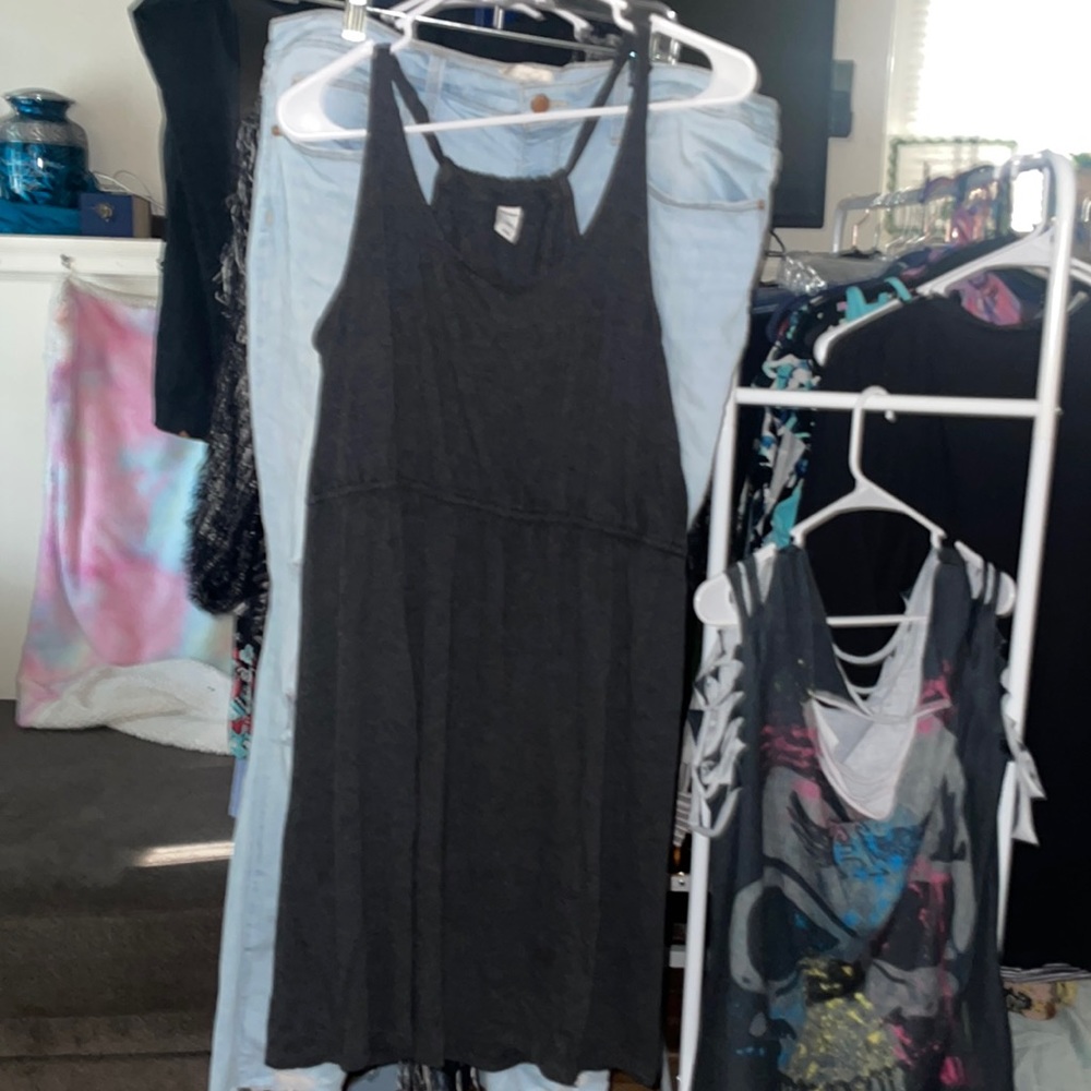 Tank black cotton dress